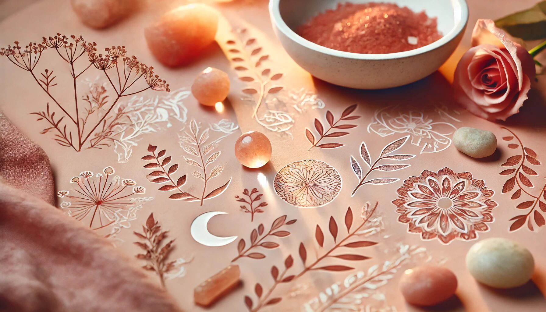 acolhimento, serenidade, autoconhecimento feminino e empoderamento de forma suave e elegante.